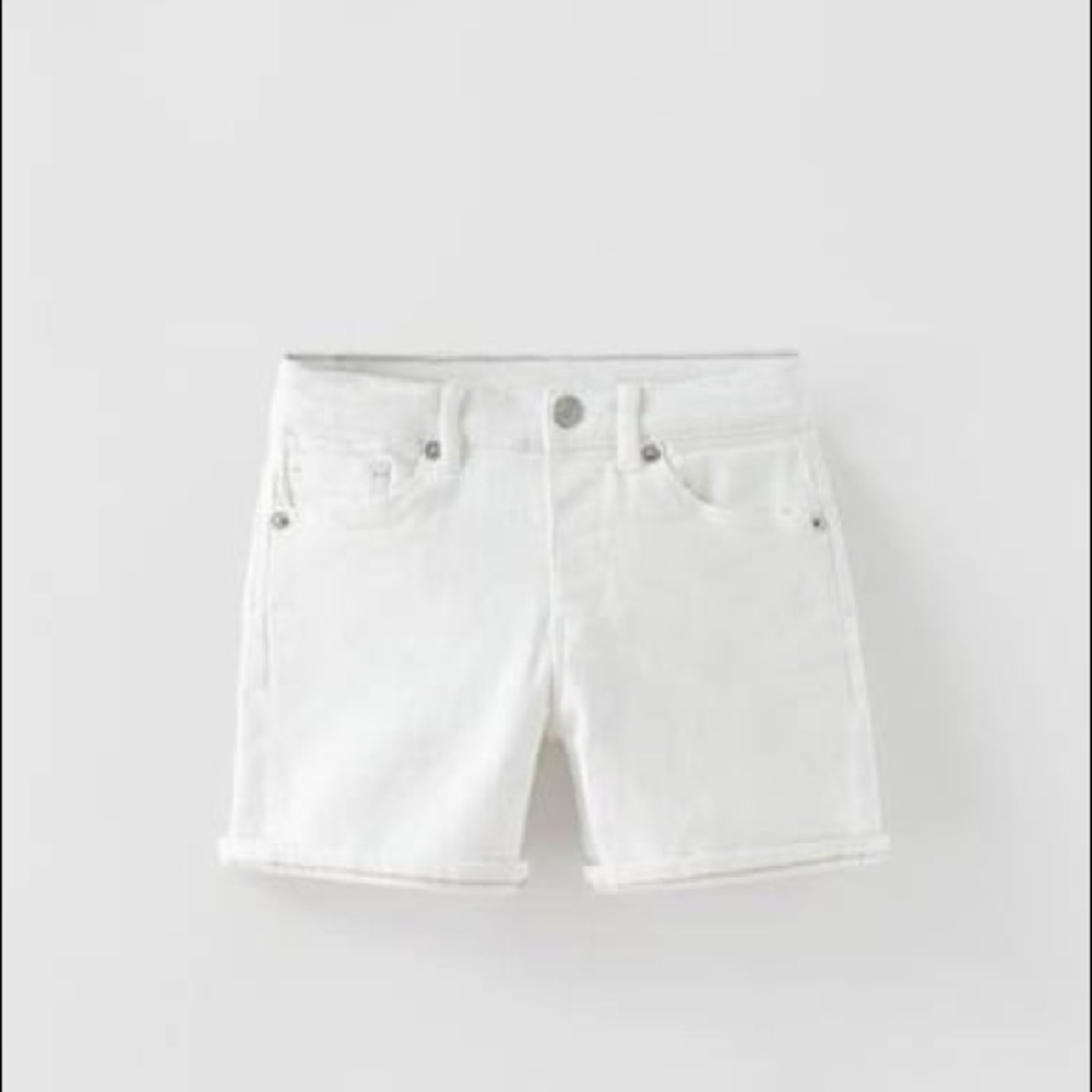 Zara twill denim shorts